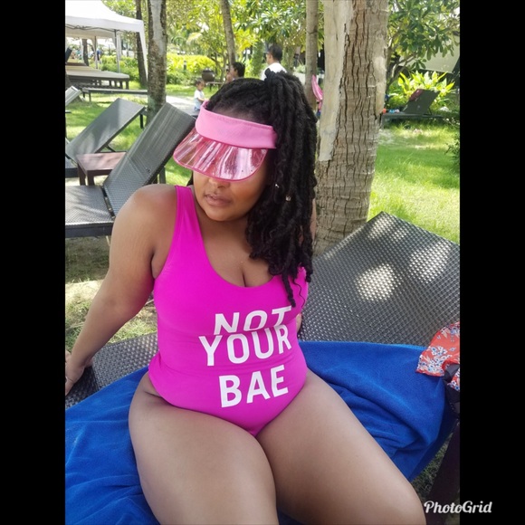 SOLD! Forever 21 Swim | Plus Suit Not Your Bae 0X - Picture 6 of 6